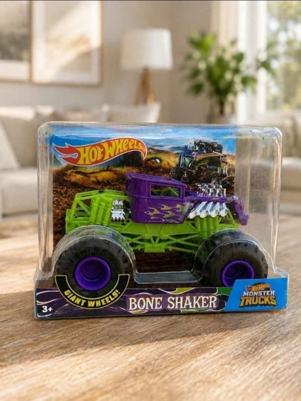 Hot Wheels Bone Shaker Monster Truck Toy - Green & Purple